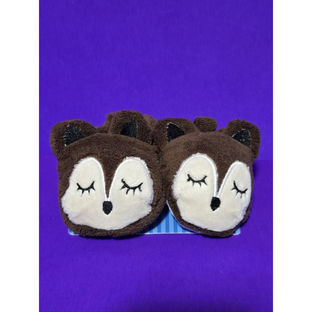 NEW‎ Bebeta Baby Slippers Booties Infant 0-6 Months Brown Bear Cub Fleece SOFT